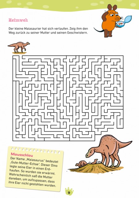 Mein Rätselblock mit der Maus – Dinos | leseliebe.de